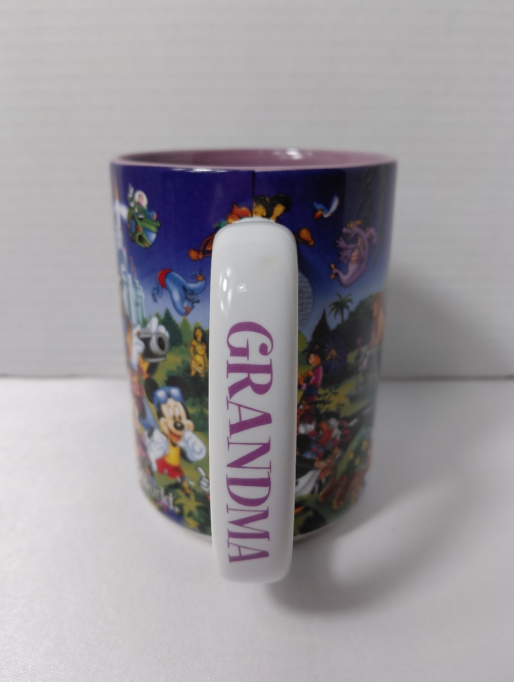 Disney Parks Grandma Purple Walt Disney World Character Collage Mug